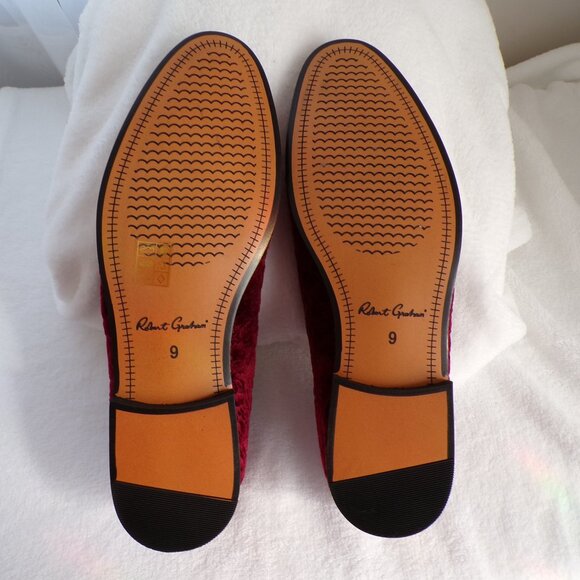 Robert Graham Velvet Skull Embossed Loafer, Comfortable Casual Sonoma Wine NIB main image 7